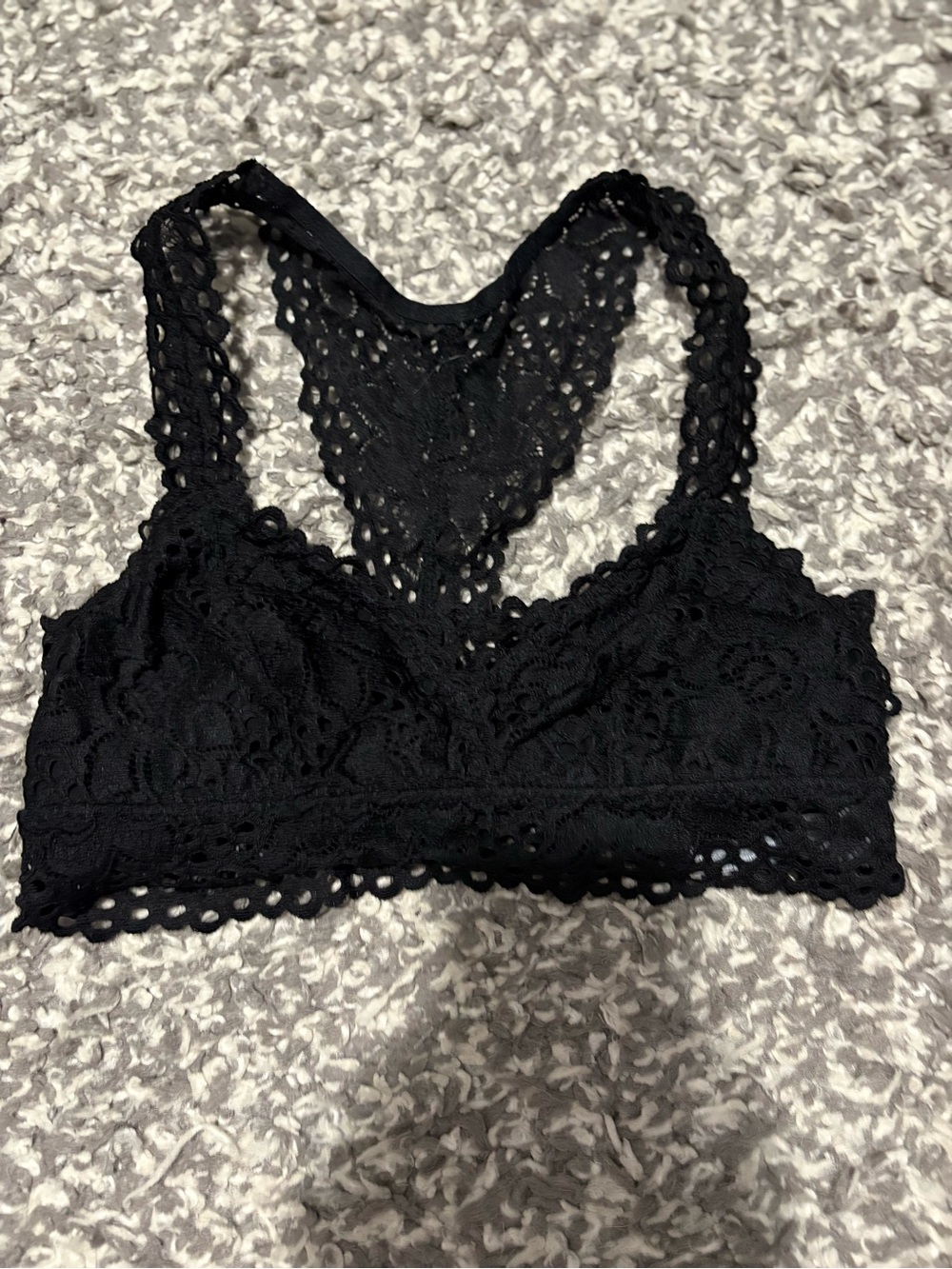 Garage Black Lace Racerback Bralette